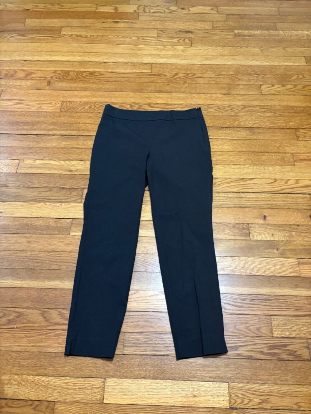 Talbots Chatham Ankle Pants Women's Size 6p Black Crop Casual Career Side Zip